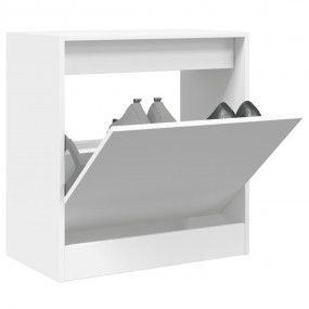 Shoe Cabinet White Engineered wood Compact Shoe Cabinet
