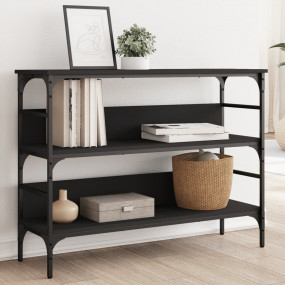 Console Table Black Engineered wood, Metal
