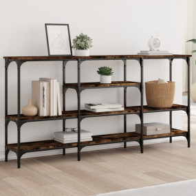 Console Table Smoked oak Engineered wood, metal 63.0x11...
