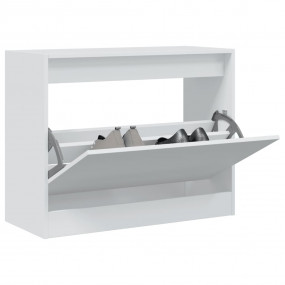 Shoe Cabinet White Engineered wood Compact Shoe Cabinet