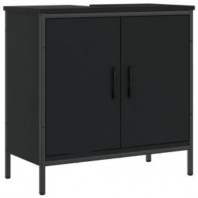 Bathroom Sink Cabinet Black Engineered wood Medium