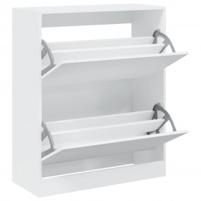 Shoe Cabinet White Engineered wood Compact Shoe Cabinet