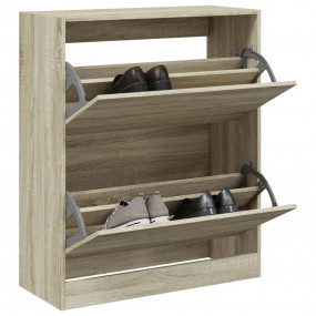 Shoe Cabinet Sonoma oak Engineered wood Slimfit for nar...