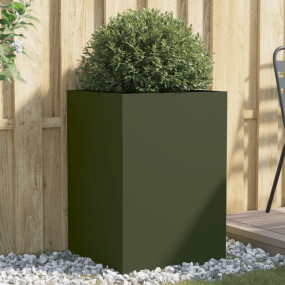 Planter Olive green Cold-rolled steel Medium Durable Pl...