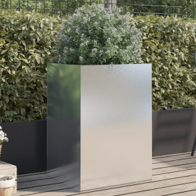 Planter Silver Stainless Steel Large Decorative Inlays ...