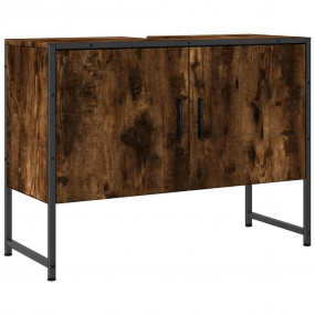 Bathroom Sink Cabinet Smoked oak Engineered wood Medium