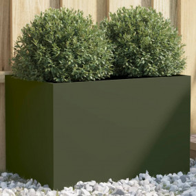 Planter Olive green Cold-rolled steel Medium Decorative...