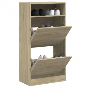 Shoe Cabinet Sonoma oak Engineered wood Slim, compact