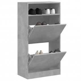 Shoe Cabinet Concrete grey Engineered wood Compact Shoe...