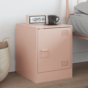 Bedside Cabinet Pink Cold-rolled steel 13.6 x 15.4 x 17...