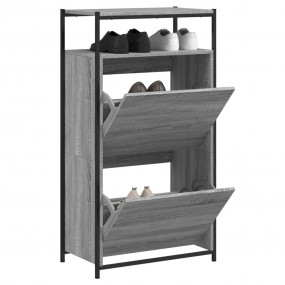 Shoe Cabinet Grey Sonoma Engineered Wood Compact Shoe C...