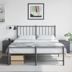 Bedside Cabinet Set of 2 Anthracite Cold-rolled steel S...