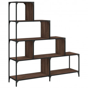 Bookcase Brown Oak Engineered wood, powder-coated steel