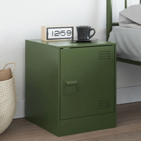 Bedside Cabinet Olive Green Cold-rolled Steel Medium