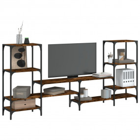 TV Cabinet Smoked Oak Engineered Wood Medium TV Cabinet