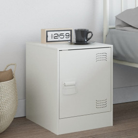 Bedside Cabinet White Cold-rolled steel Medium Bedside ...