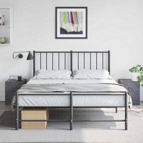 Bedside Cabinet Set of 2 Anthracite Steel 13.6 x 15.4 x...