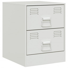 Bedside Cabinet White Cold-rolled steel Compact Modern