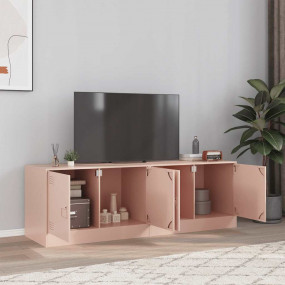 TV Cabinet Set of 2 Pink Cold-rolled steel Medium TV Ca...
