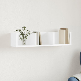 Wall Cabinet White Engineered wood 29.5 in wide Floatin...