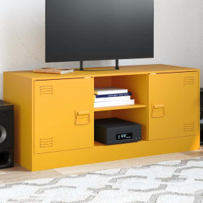 TV Cabinet Mustard Yellow Cold-Rolled Steel Medium TV C...