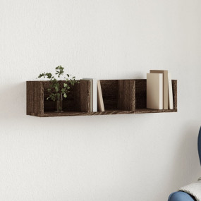 Wall Cabinet Brown Oak Engineered wood 29.5 in Wall Cab...