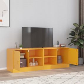 TV Cabinet Set of 2 Mustard Yellow Cold-rolled steel
