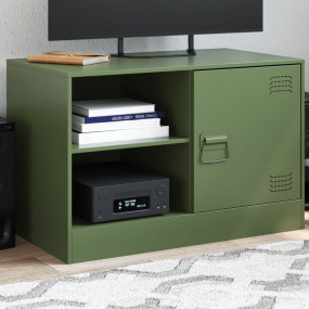 TV Cabinet Olive Green Cold-Rolled Steel Medium TV Cabi...