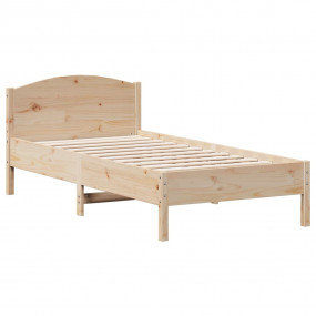 Bed Frame Natural wood Solid pine wood, Plywood Small S...