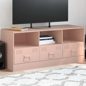TV Cabinet Pink Cold-rolled Steel Medium TV Cabinet Rec...