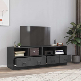 TV Cabinet Set of 2 Anthracite Cold-rolled steel