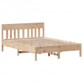 Bed Frame Natural Pine Solid Pine Wood Double Durable B...