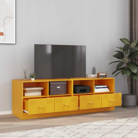 TV Cabinet Set of 2 Mustard yellow Cold-rolled steel