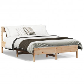 Bed Frame Natural Pine Solid pine wood, Plywood Standar...