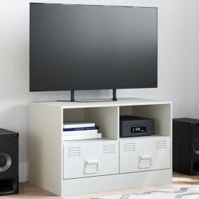 TV Cabinet White Cold-rolled Steel Medium TV Cabinet