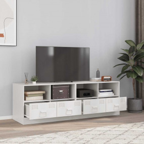 TV Cabinet Set of 2 White Cold-rolled steel Medium TV C...