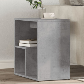 Side Table Concrete Grey Engineered Wood Small Side Tab...