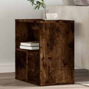 Side Table Set of 2 Smoked Oak Engineered wood 19.7x11....