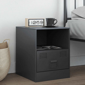 Bedside Cabinet Anthracite Cold-rolled steel Medium