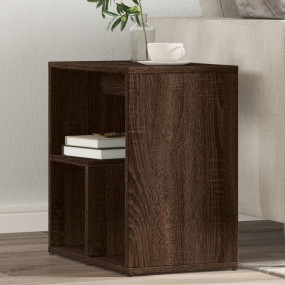 Side Table Set of 2 Brown Oak Engineered Wood 19.7x11.8...
