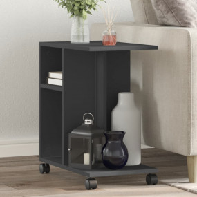 Side Table Black Engineered wood 19.7 x 11.8 x 21.7 in ...