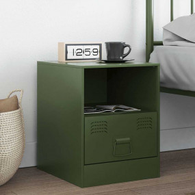 Bedside Cabinet Olive green Cold-rolled steel Medium