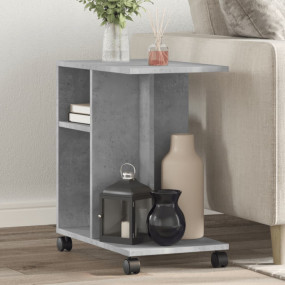 Side Table Concrete grey Engineered wood 19.7x11.8x21.7...