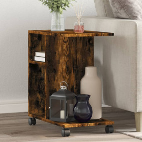 Side Table Smoked oak Engineered wood Side Table Rectan...