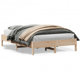 Bed Frame Natural Wood Solid Pine Wood Double Durable B...