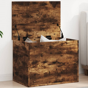 Storage Box Smoked Oak Engineered Wood Large Storage Bo...