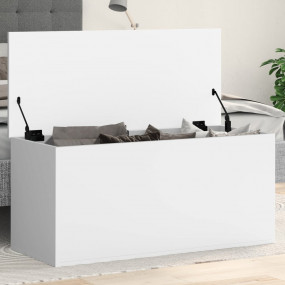Storage Box White Engineered Wood Medium Storage Box