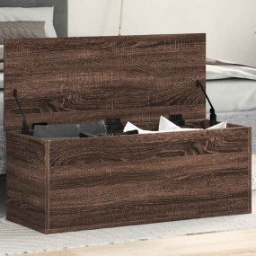 Storage Box Brown Oak Engineered Wood Medium Storage Bo...