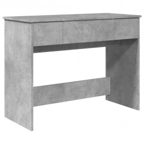 Dressing Table Concrete Grey Engineered Wood, Glass Med...