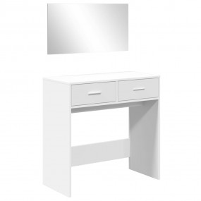 Dressing Table White Engineered wood, glass Medium Dres...